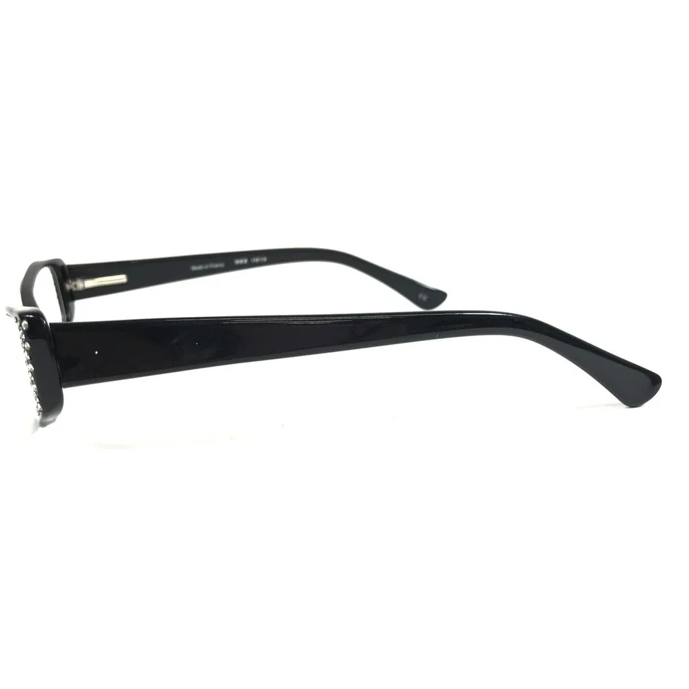 See Eyeglasses Frames 1013 Polished Black Cat Eye Crystals Rhinestones 48-19-140
